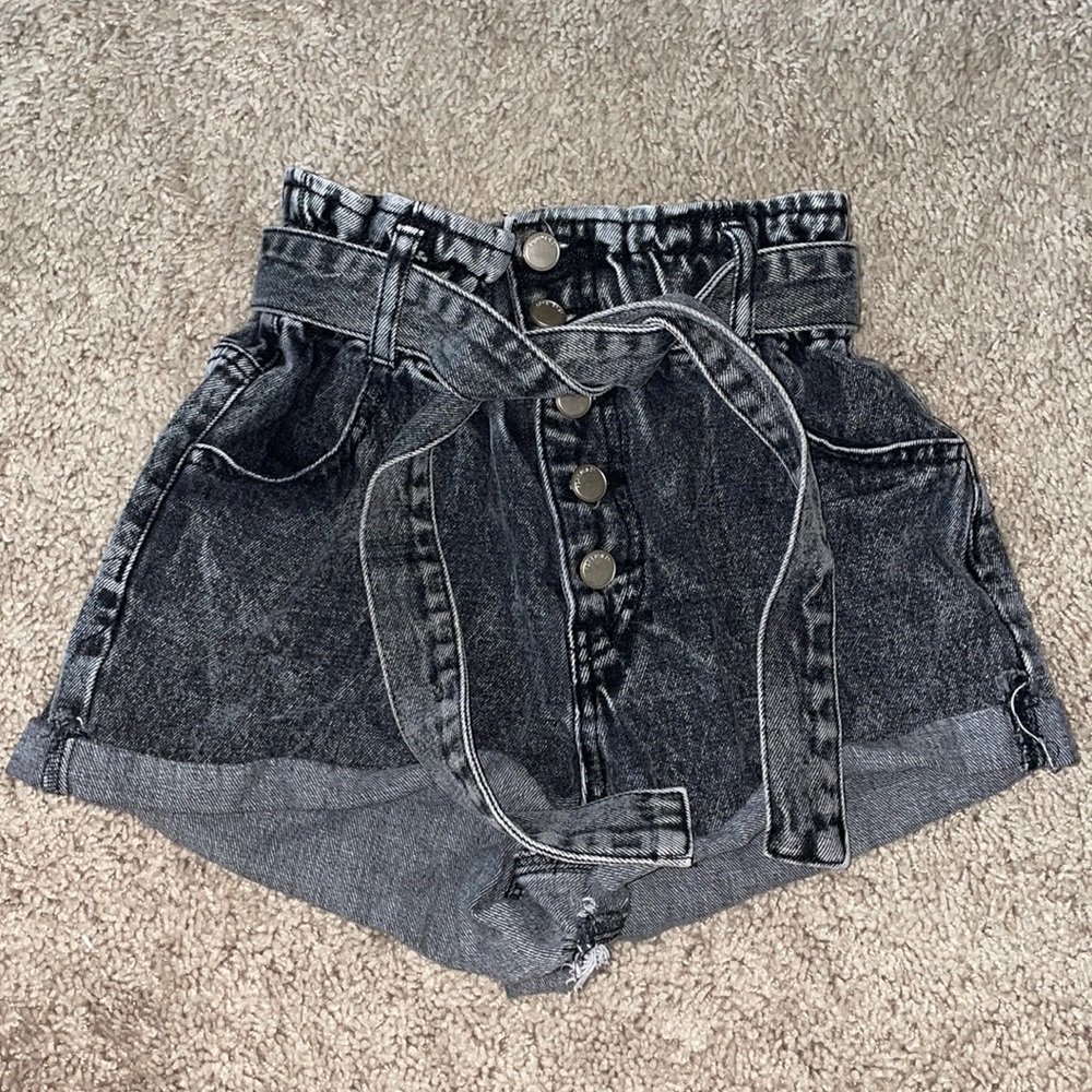 Forever 21 High-Waisted Distressed Jean Shorts
